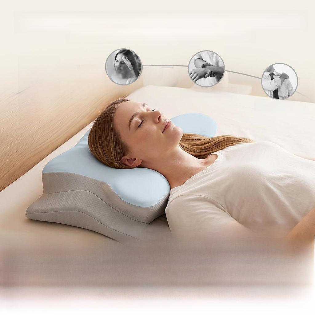 Butterfly Shape Memory Foam Cooling Neck Pillow